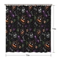 thumbnail image 5 of Halloween Pumpkins Skulls and Bats Shower Curtain 72"x72" ,Bathroom Decorative Shower Curtains Set with 12 Hooks,Modern Waterproof Washable Shower Curtain, 5 of 6