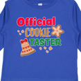 thumbnail image 4 of Inktastic Christmas Official Cookie Taster with Bell and Star Cookie Boys or Girls Long Sleeve Toddler T-Shirt, 4 of 5