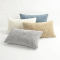 thumbnail image 5 of Lush Decor Neo Boucle Lumbar Throw Pillow Cover 2 Piece Set 14" W x 24" L Gray - Rectangle Pillow - Soft Fluffy Pillow Cover- Textured Decorative Pillows For Bed, Couch or Chair, 5 of 5