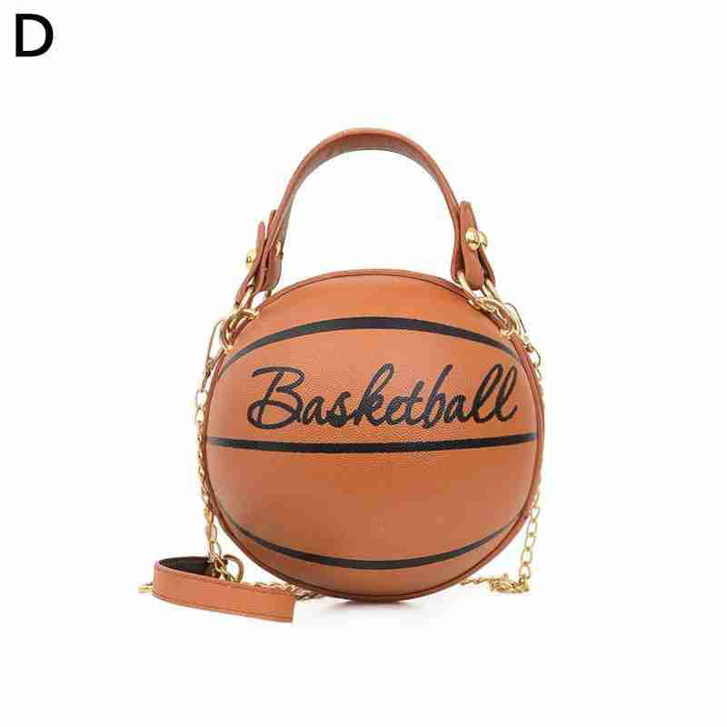 Women's Shoulder Bag PU Novelty Bag Basketball Shaped Chain Bag
