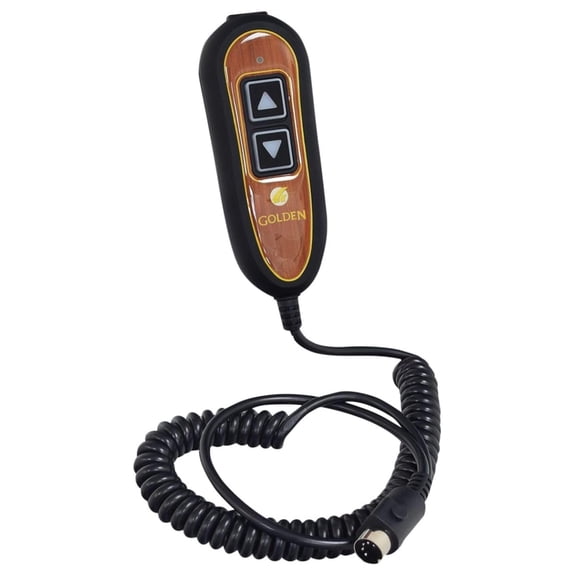 2-Button Hand Control for Golden Technologies Lift Chairs PR200, PR355, PR401, & PR50 - Replacement 5-Pin Lighted Lift Chair Controller, Parts for Electric Power Recliner (ZK1200-HC)