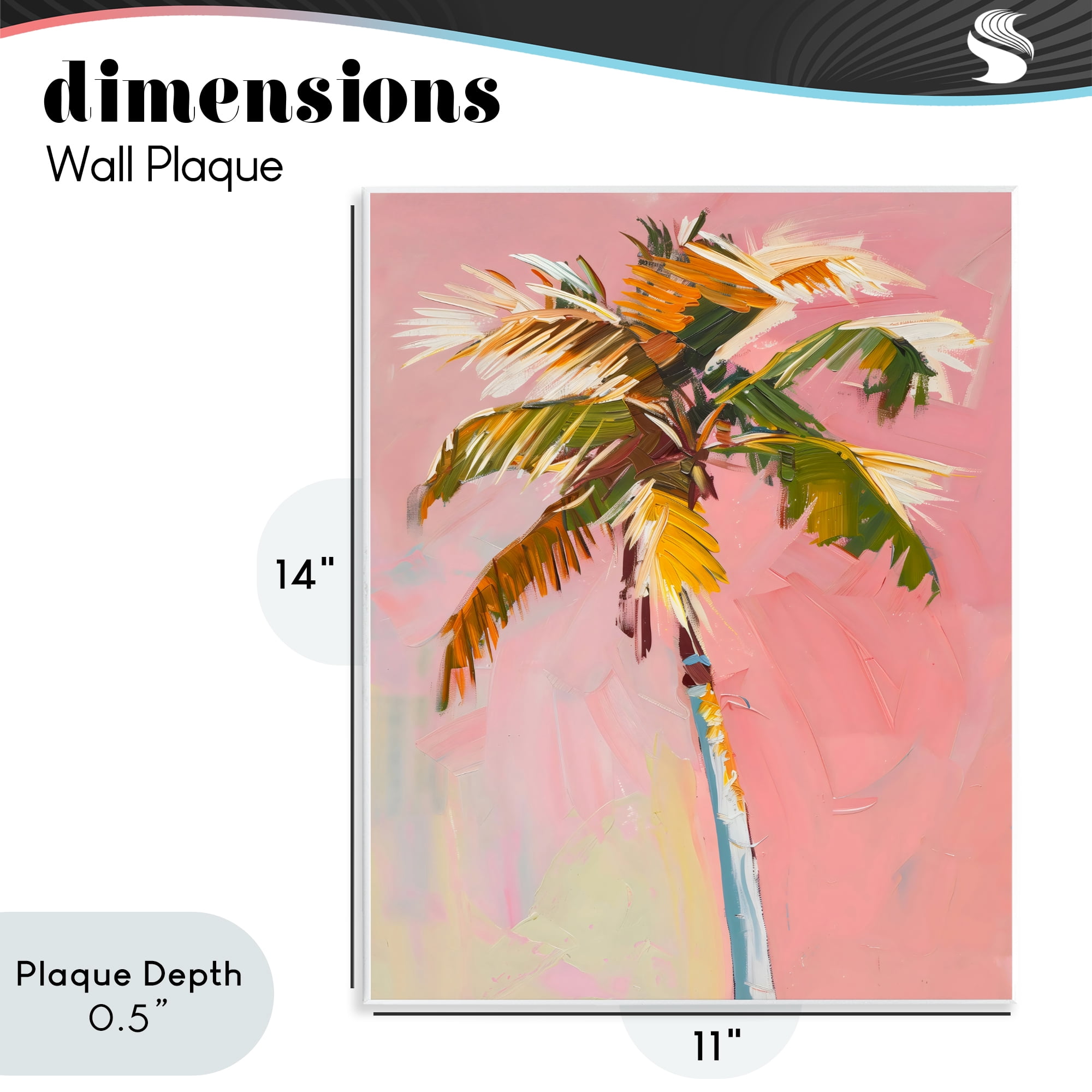 Stupell Industries Pink Palm Summer Oasis Wall Plaque Art, design by The Prints Vibe