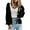 Black, variant on Women's Chunky Knit Open Front Sweater Long Sleeve Button Loose Short Cardigan Outerwear Coats