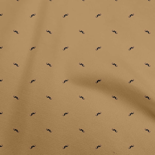 oneOone Cotton Poplin Twill Orange Fabric Asian Block Mustache Sewing Craft Projects Fabric Prints By Yard 56 Inch Wide