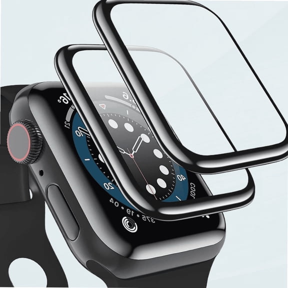 [2 Pack] Tempered Glass Screen Protector for Apple Watch Series 6/SE/5/4, 3D Curved Edge Full Coverage Protective Cover, Anti-Scratch 9H Hardness Bubble-Free HD Clear Film for iWatch 40mm