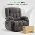 thumbnail image 4 of JONPONY Power Swivel Recliner Chair with Rocking Function for Adults, Oversized Rocker Recliner Single Sofa with Ergonomic, Side Pocket, Two Cup Holders for Living Room,Gray, 4 of 11