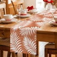 thumbnail image 5 of Palm Leaves Burnt Orange Table Runner 36 Inches, Summer Botanical Coastal Tropical Bed Runner Dresser Scarves Tabletop for Indoor Outdoor Parties/Ceremony/Banquet, 13"x 36", 5 of 9