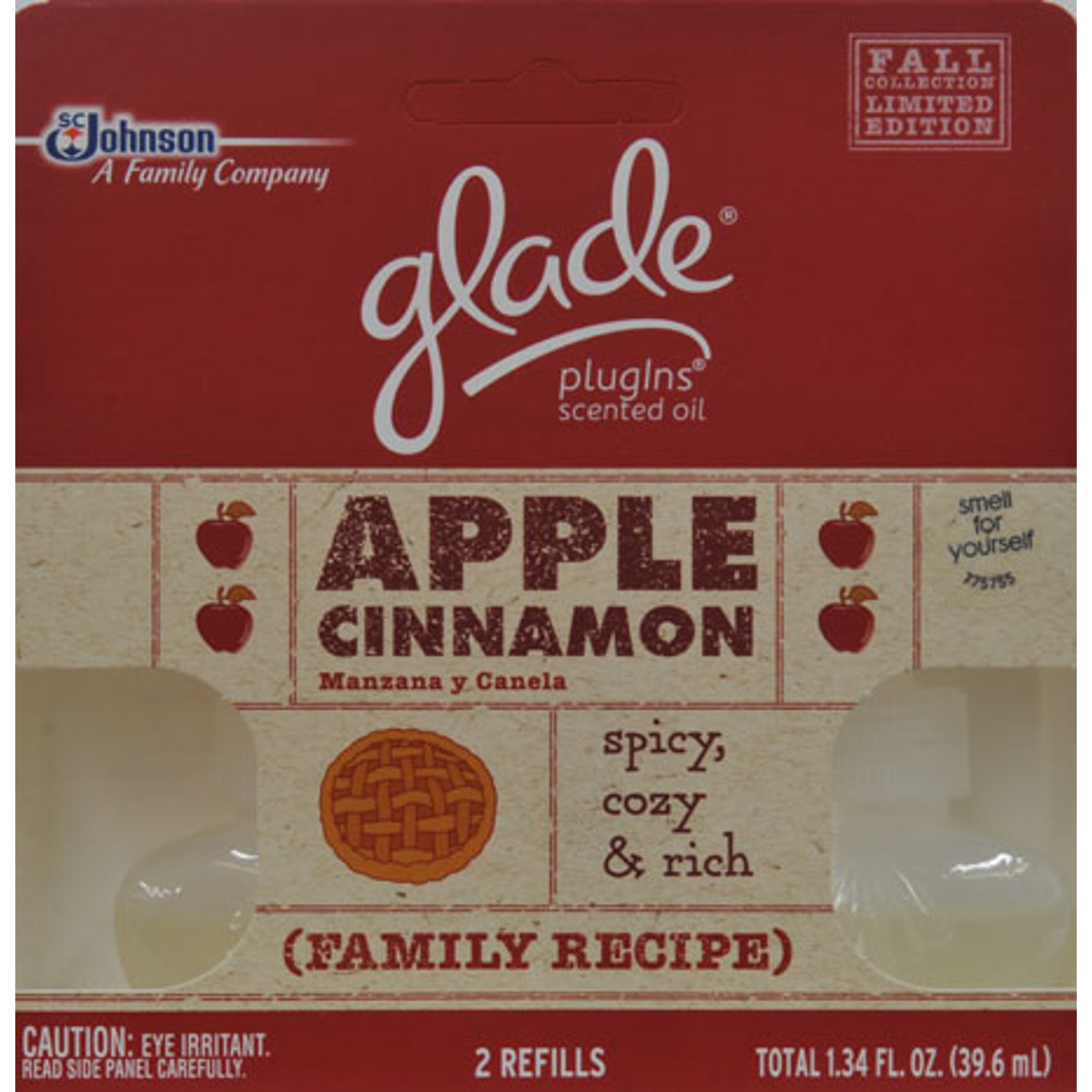 Glade Gld Fall Oil2ct Rf Apple Cinn 1.34 Fl Oz