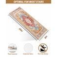 thumbnail image 4 of Stair Treads for Wooden Steps, Vintage Ethnic Peel and Stick Stair Treads with Adhesive, Boho Tribes Modern Orange Middle Century Non Slip Indoor Stairs Runner Rugs Mats for Elders Dogs 8"x30"15PCS, 4 of 7