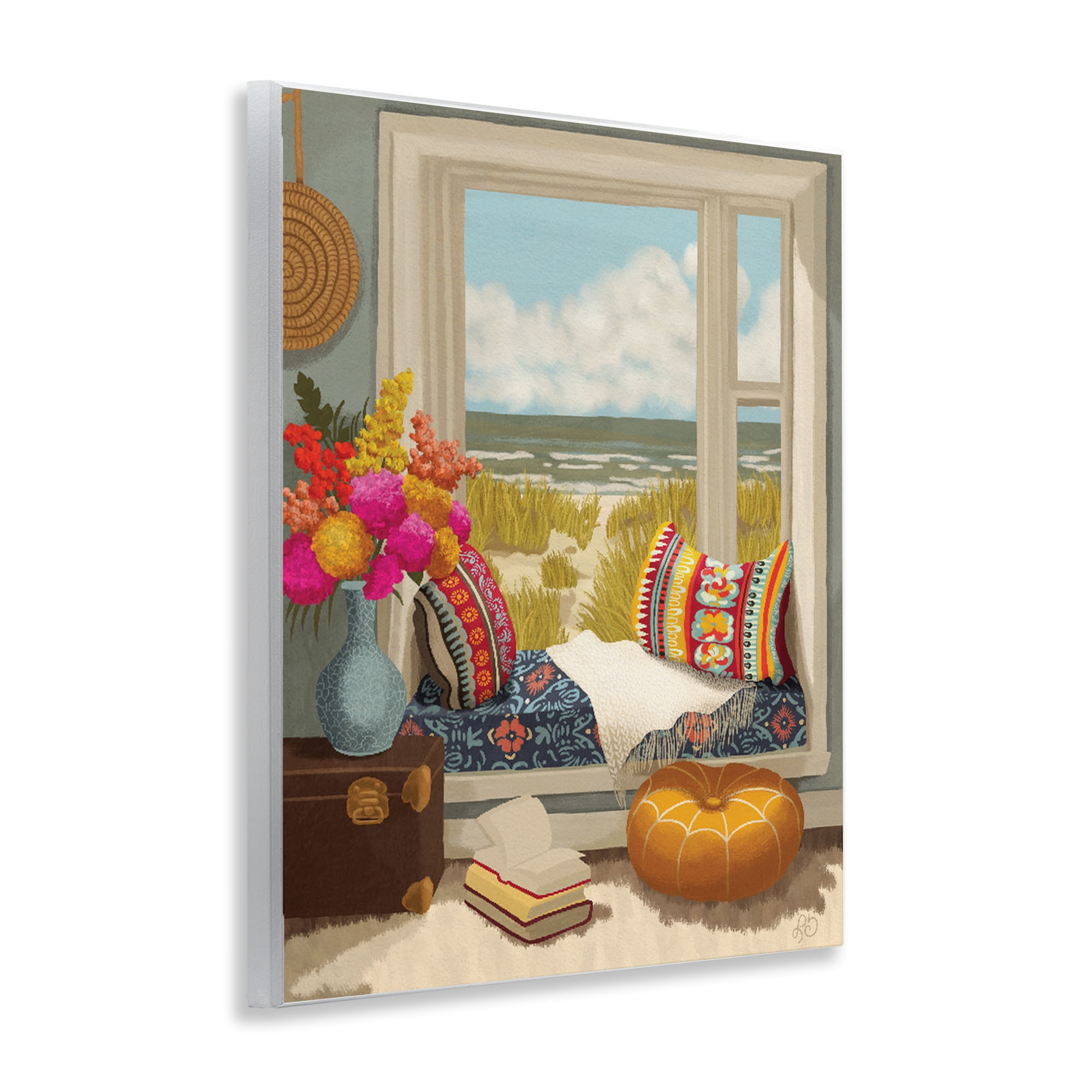 Stupell Industries Coastal Vacation Window Seat Wall Plaque Art, design by Lisa R Dumm