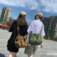 thumbnail image 4 of Sac Hobo en Toile Multifonction Durable Femmes Hommes Style Vintage pour Travail Plage Vert, 4 of 6