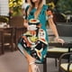 thumbnail image 3 of Balery I Love Sushi Vestidos sueltos de manga corta para mujer, vestidos de verano 2025, vestidos casuales de corte A con vuelo., 3 of 6