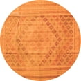 thumbnail image 1 of Ahgly Company Indoor Round Southwestern Orange Country Area Rugs, 4' Round, 1 of 1