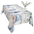 thumbnail image 2 of Coastal Eucalyptus Leaf Table Cloth Waterproof Tablecloths, Ocean Blue Gnomes Starfish Wood Grain Tablecloth Dining Table Cover for Kitchen Party Tabletop Outdoor, Rectangle Tablecloth 60x120 Inch, 2 of 9