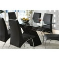 thumbnail image 1 of Furniture of America Duell Contemporary Black Glass Top Geometric Dining Table, 1 of 2