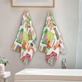 thumbnail image 3 of Christmas Gingerbread Cookies Hand Towels 2 PCS, Watercolor Cups Kitchen Towel Ultra Soft and Highly Absorbent,Decorative Fingertip Face Towel for Bathroom Hotel, 28.3"x14.4", 3 of 5