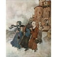 thumbnail image 2 of Edmund Dulac 20x24 Gold Ornate Framed and Double Matted Museum Art Print Titled - The Wind's Tale Pl 4 (1911), 2 of 4