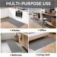 thumbnail image 6 of QiCaiJia Kitchen Rugs Set of 2, 17''x30''+17''x59'' Gray Kitchen Mats for Floor, Washable Non Slip Absorbent Kitchen Mat, Braided Kitchen Runner Rug, Kitchen Sink Rug, 6 of 8