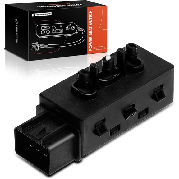 A-Premium Power Seat Switch 6 Way Driver Compatible with 2005-2017 Chevrolet GMC Pontiac Saturn Cadillac & Buick Vehicles - Allure Escalade Avalanche Cruze Malibu Traverse DTS and More