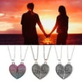 thumbnail image 2 of 2 Pcs Gradient Color Heart Necklace Personalized Magnet Pendant For Bff Friends, 2 of 4