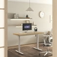 thumbnail image 5 of KOWO 55" K305 Electric Height Adjustable Standing Desk, Natural/White, 5 of 7