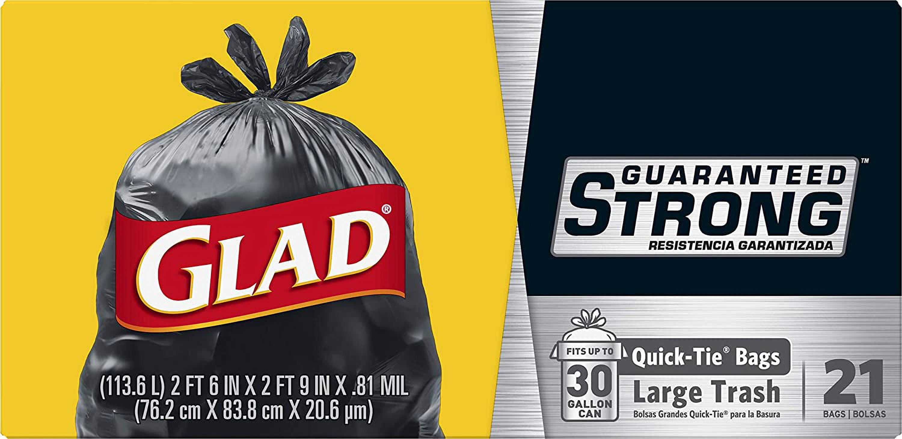 Glad Quick-Tie Heavy Duty 30-Gallon Scented Trash Bags, 4-ct.