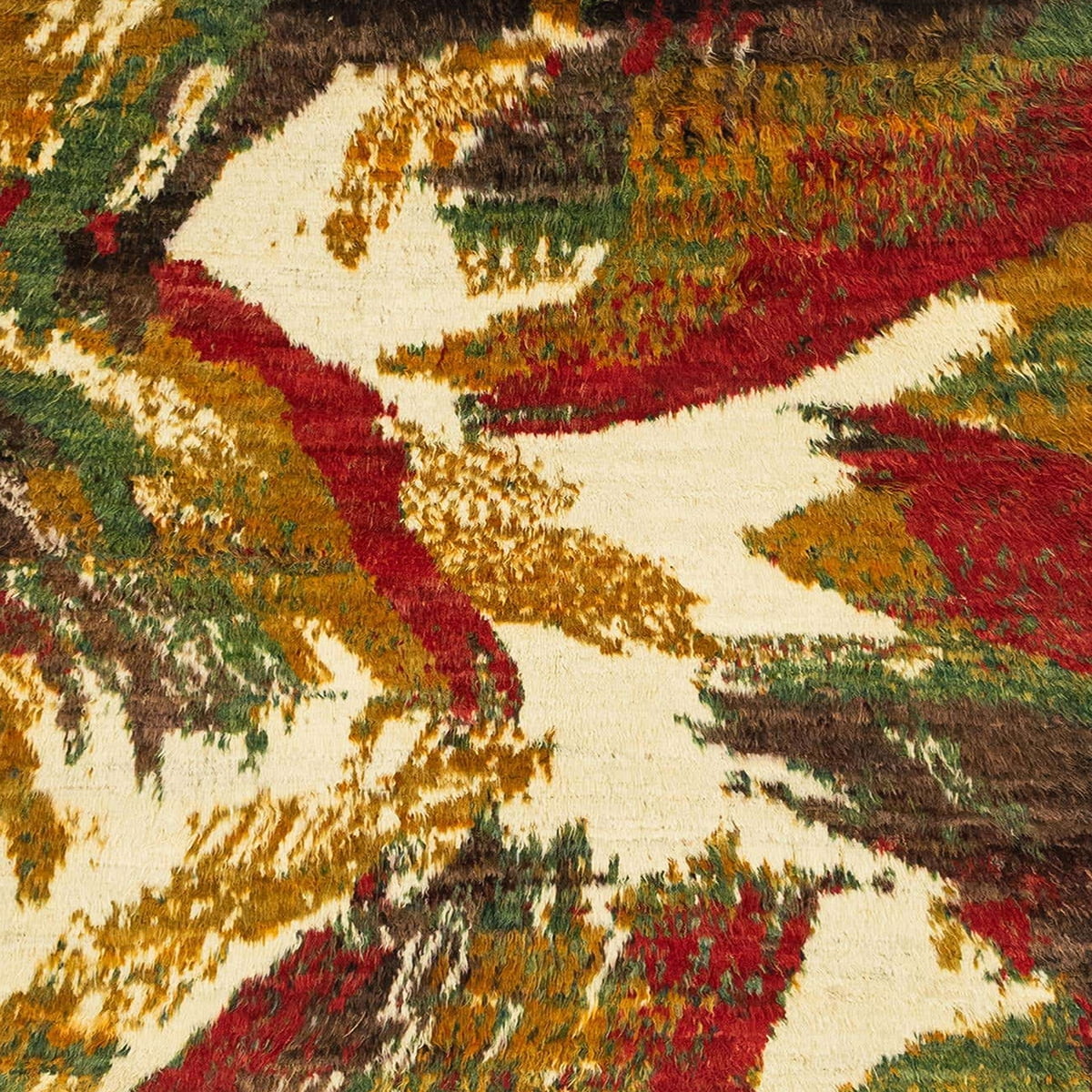 Ahgly Company Indoor Square Abstract Red Abstract Area Rugs, 5' Square