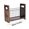 thumbnail image 3 of Magazine Rack Metal And Wooden Magazine Folder Holders Practical Mail Organizer Space Saving File Storage Suitable For Home Bedrooms Living Rooms, 3 of 4