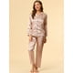 thumbnail image 2 of Conjuntos de pijama para mujer Ropa de dormir de manga larga con botones Traje de noche suave para mujer Conjuntos de salón Pj champán S, 2 of 6
