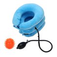 thumbnail image 4 of Collar cervical inflable dispositivo de tracción del cuello del hogar soporte del tractor con bola de masaje azul, 4 of 5