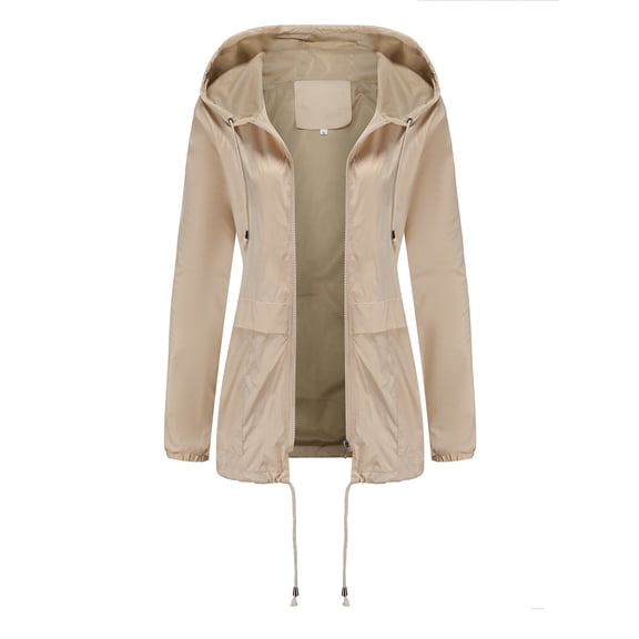 Vedolay Coats Oversize Casuals Jacket Women Vintage Long Sleeve Basic Coat with Pocket,Beige M
