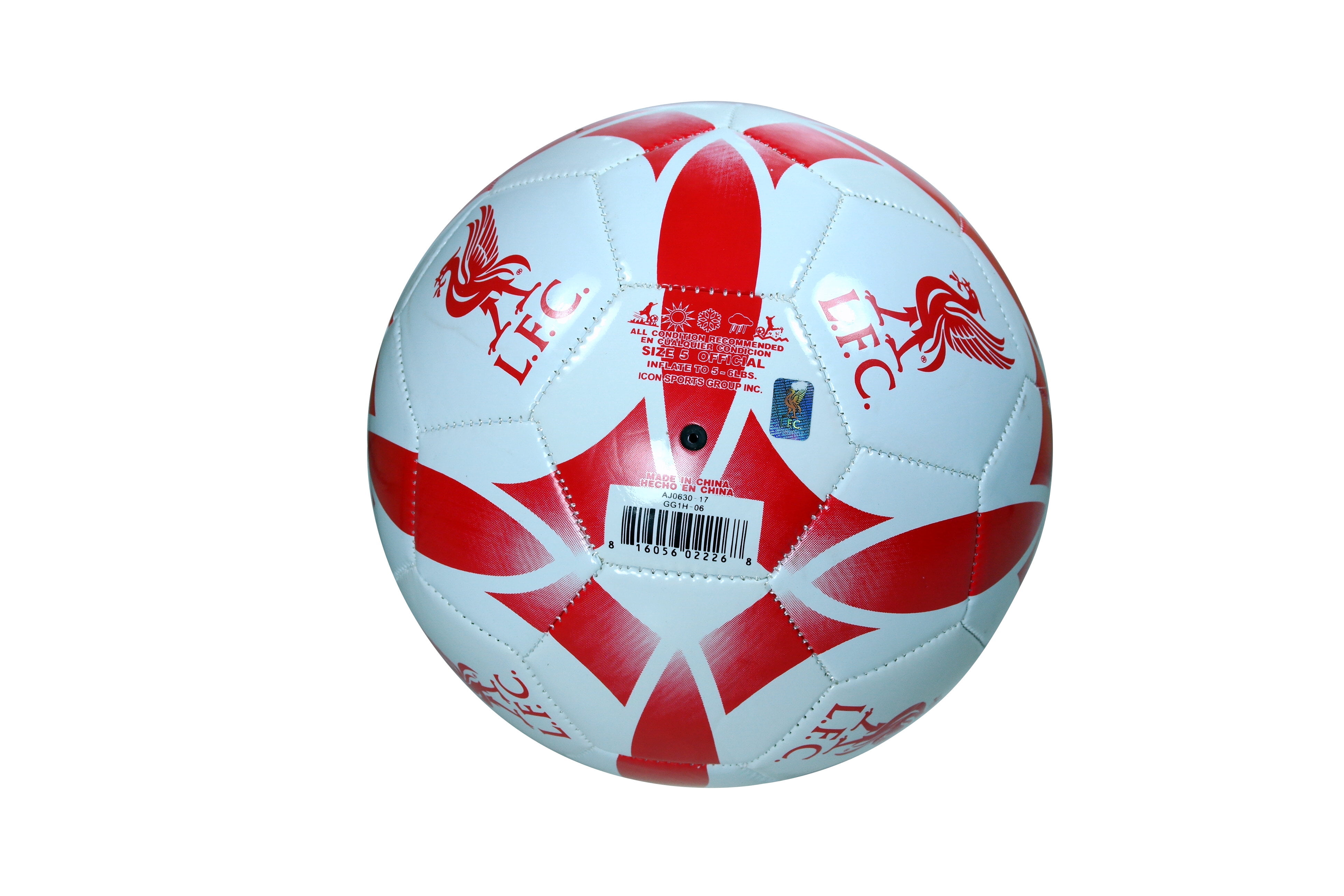 Team Sports Sports Icon Sports Liverpool Soccer Ball Size 4 Black and
