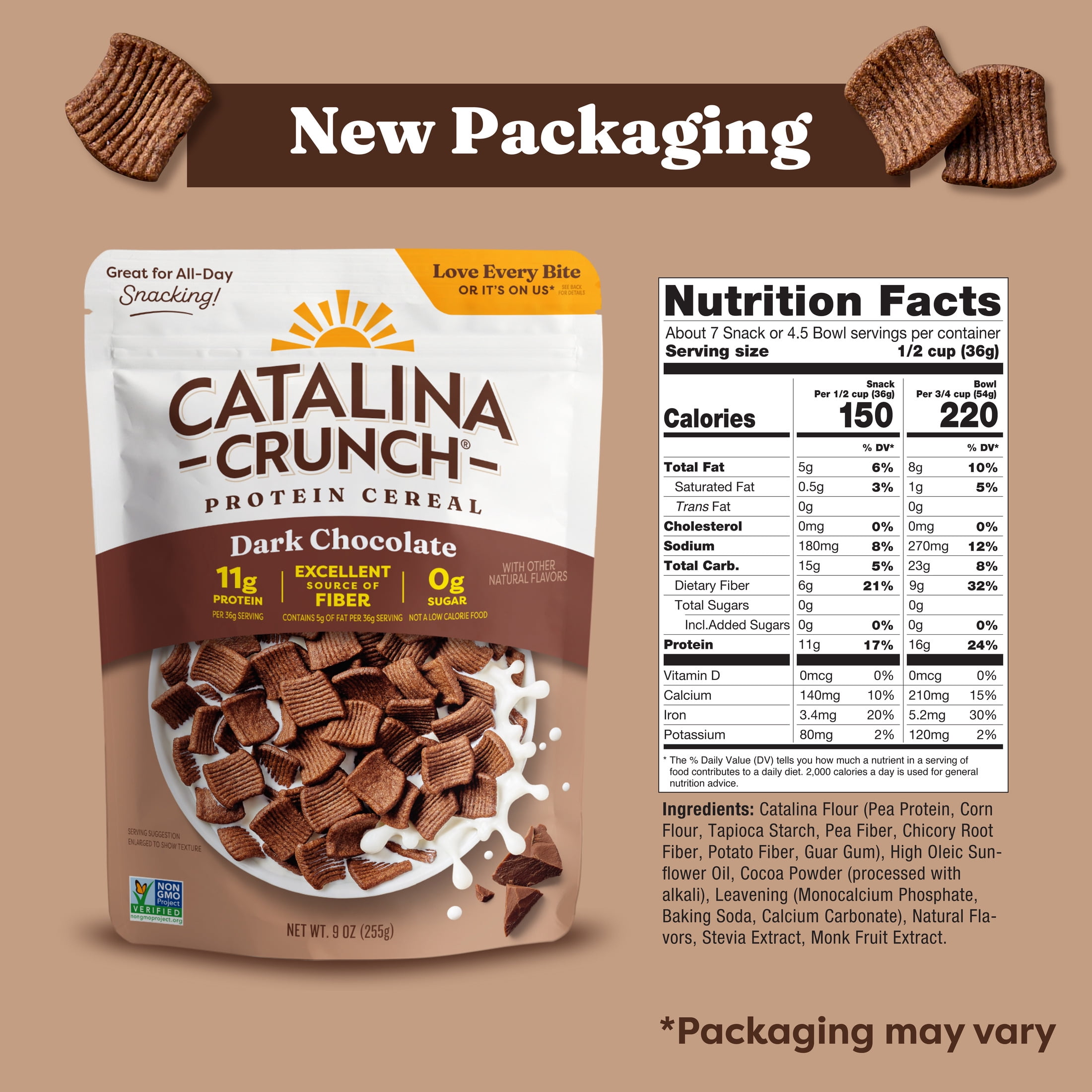 Catalina Crunch Protein Cereal, Dark Chocolate 9 oz