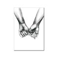 thumbnail image 1 of Póster Nórdico De Manos En Blanco Y Negro, Impresiones En Lienzo, Imagen Artística De Pared Para Amantes, Decoración Minimalista Eigraketly EL017957-01, 1 of 1