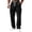 Black, variant on Men's Sports Casual Jogging Trousers, Daily Drawstring Lightweight Hiking Straight Leg Pants for Travel and Outdoor,Brown,S