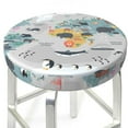 thumbnail image 3 of Vsdgher The World Map with Cartoon Animals Print Stool Covers Round,Stretch Round Stool Covers Washable Stool Cushion Slipcover Elastic Chair Covers for 12-14 Inch Chair, 3 of 7