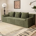 thumbnail image 2 of Leumius 71" 3 Seater Cloud Sofa Couch,Modern Corduroy Upholstered Boneless Sofa Couch with Deep Seat for Living Room,No Assembly Required,Antique Green, 2 of 5