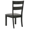 thumbnail image 6 of Jakob Upholstered Side Chairs with Ladder Back (Set of 2) Grey and Black, 6 of 12