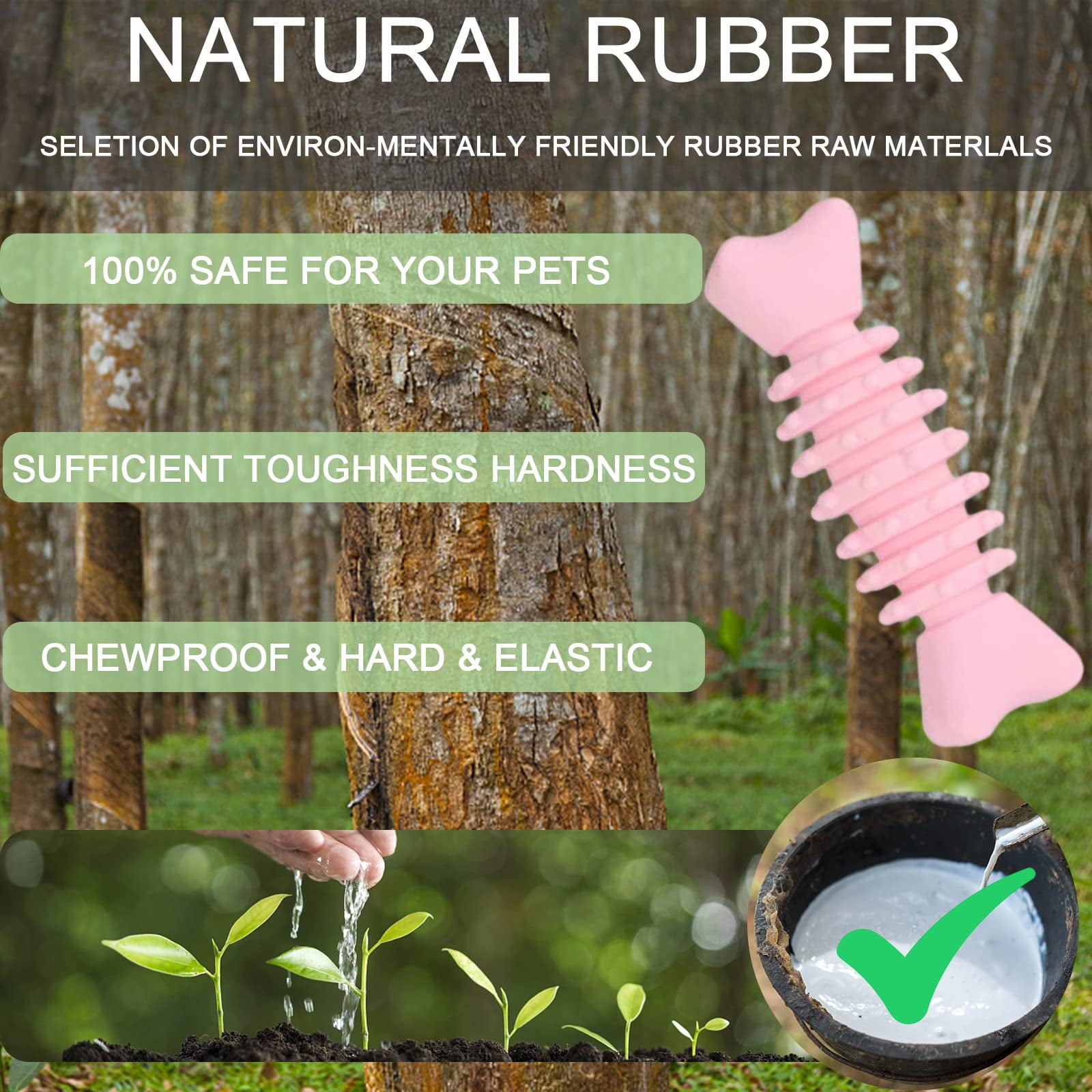 6 Packs Dog Chew Toys for Puppy, Cute Pink Small Dog Toys, Teething Toys for Puppies, Soft Durable Interactive Chew Toy for Small Dogs