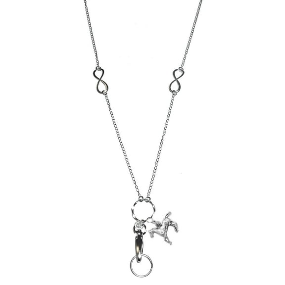Hidden Hollow Beads Horse Charm Lanyard - Fashion Lanyards For Women - Cute Lanyard With ID Holder – Fashion Lanyard Badge Holder – Work Badge Necklace