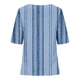 thumbnail image 5 of Tops de Lino para Mujeres Imprimir Suéter Cuello Redondo Manga Corta Superior Poliéster, Blusa de Moda Casual para la Primavera Y el Verano, 5 of 6