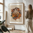 thumbnail image 3 of Coffee is life - Illustration Coffee Autumn Cafe Typography Quote Kitchen Decor Unframed Wall Art Print 9 x 12 inches, 3 of 16