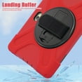 thumbnail image 3 of For Samsung Galaxy Tab Active5 Pro/Active4 Pro 10.1 inch Case SM-X350/X356/SM-T630/T636, 360 Hand Strap, Shoulder Strap, Kickstand, Rugged Drop Protection, Red, 3 of 6