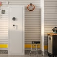 thumbnail image 4 of Sapital Biometric Rifle & Shotgun Safe, Heavy Duty Steel Gun Cabinet with Adjustable Racks, White, 4 of 6