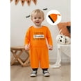thumbnail image 4 of BemeyourBBs Boy Halloween Clothes Letter Print Romper Elastic Waist Pants and Hat, 4 of 9