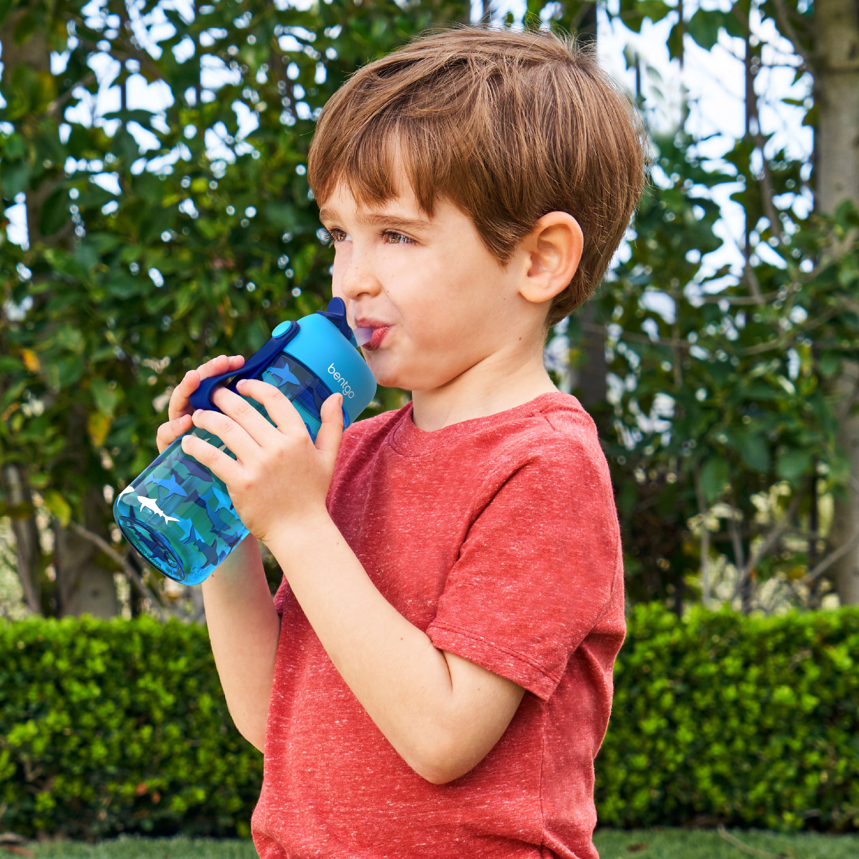 Bentgo® Kids Water Bottle 2-Pack - New, Improved 2023 Leak-Proof BPA-Free  15 oz Cups for Toddlers & Children - Flip-Up Safe-Sip Straw for School,  Sports, Daycare, Camp (Rocket/Shark) 
