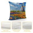 thumbnail image 4 of SHERONV Flowers Graphic Decorative Pillow Cover for Home Couch Living Room Sofa, Spring Theme Square Design, 1PC 20x20in, 4 of 5