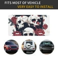 thumbnail image 5 of Kdxio Gothic Skulls And Roses License Plate Car Front License Plate Car Decoration Car Accessories Front Tag Plate Standard Size, 5 of 8