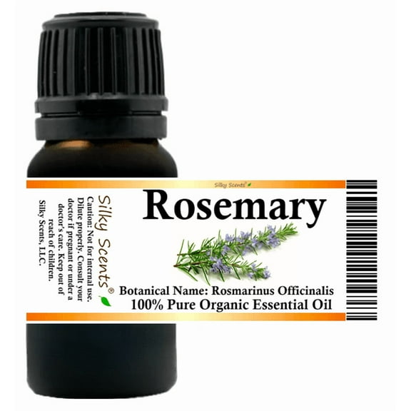 Rosemary Organic Essential Oil 5 ml (1/6 fl oz) - 100% Pure and Natural by Silky Scents