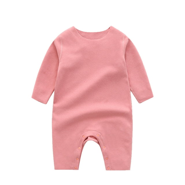 MeetoTime Baby Clothes Cotton Jumpsuits Long Sleeve Solid Color Infant Toddler Rompers Soft Crawling Clothes